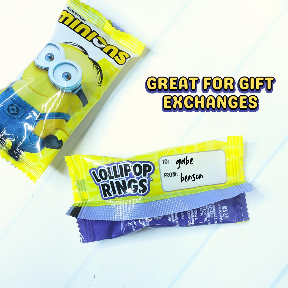 Imaginings 3 Minions lollipop ring 18-wraps, ready for party favors