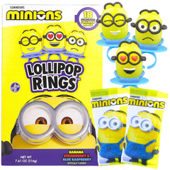 Imaginings 3 Minions lollipop ring banana flavor, a playful party favor that delights kids