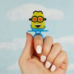 Imaginings 3 Minions lollipop ring blue raspberry flavor, a colorful snack for celebrations
