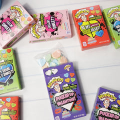 Imaginings 3 Warheads orange hearts bring bright zing to gift boxes.
