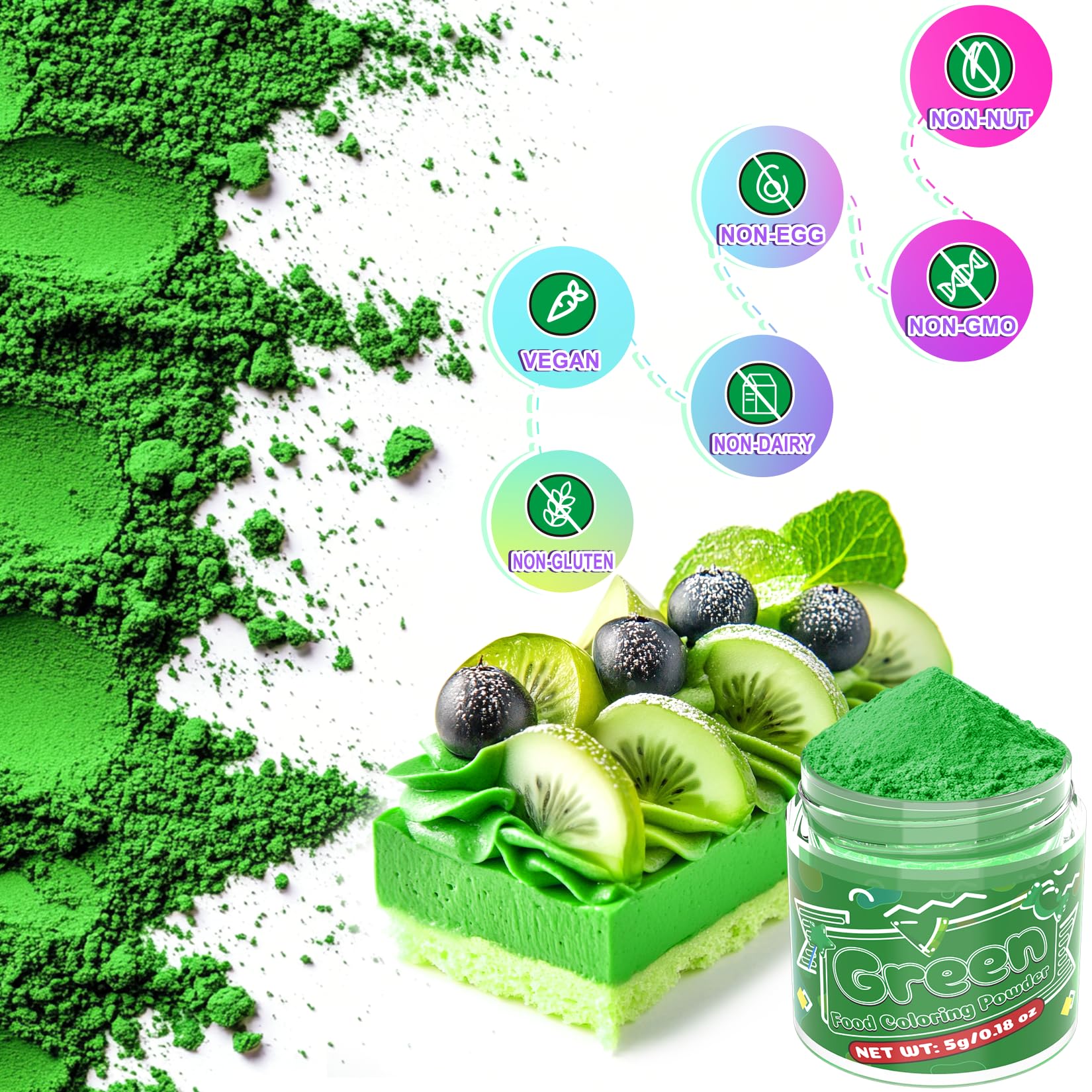 IMakArt color swatches show 12 vibrant hues for predictable final shades with minimal mixing.