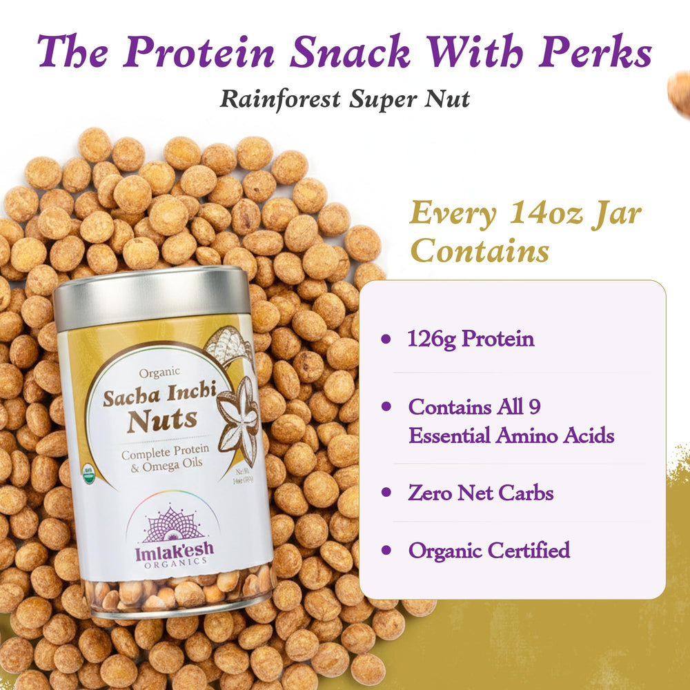 Imlak'esh Organics Sacha Inchi Nuts trail mix addition; adds crunch and protein.