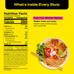 immi Tom Yum Shrimp Ramen ingredients close-up showing plant-based protein.