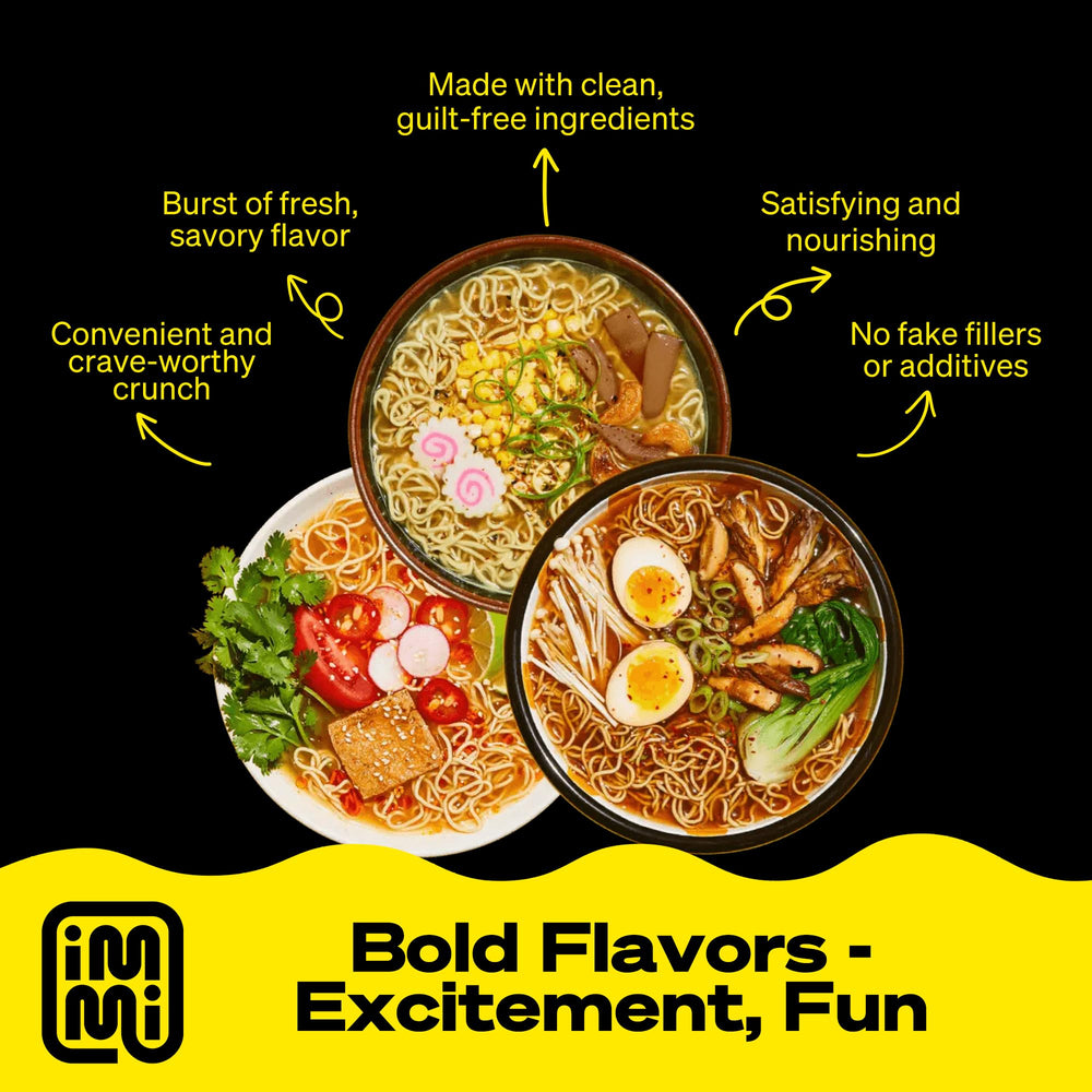 Immi Variety Pack Ramen steaming bowl ready in minutes for a comforting meal.