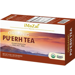 Imozai individually wrapped tea bags preserve freshness for on-the-go mornings.