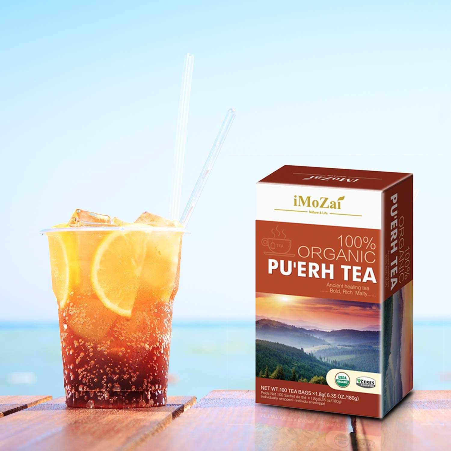Imozai USDA Organic certified tea ensures trusted quality.