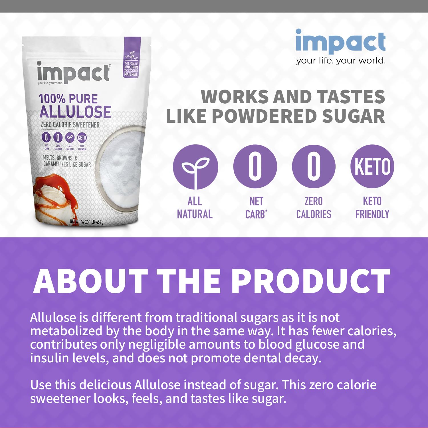 Impact Your Life Allulose in a coffee cup—low-carb sweetness