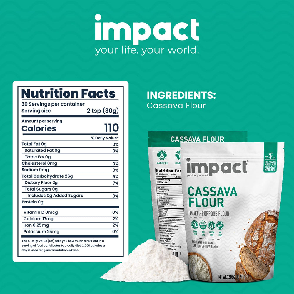 Impact Your Life 2lb resealable bag preserves freshness for daily baking