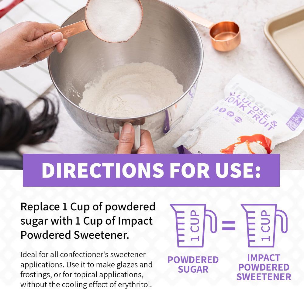 Impact Your Life monk fruit allulose sweetener packaging is plastic-free
