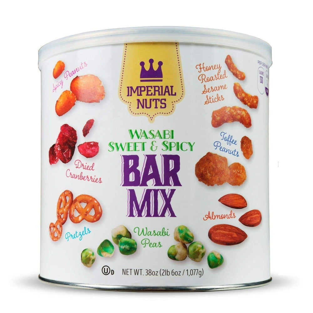 Imperial Nuts Bar Mix with wasabi peas for a fiery kick on the go