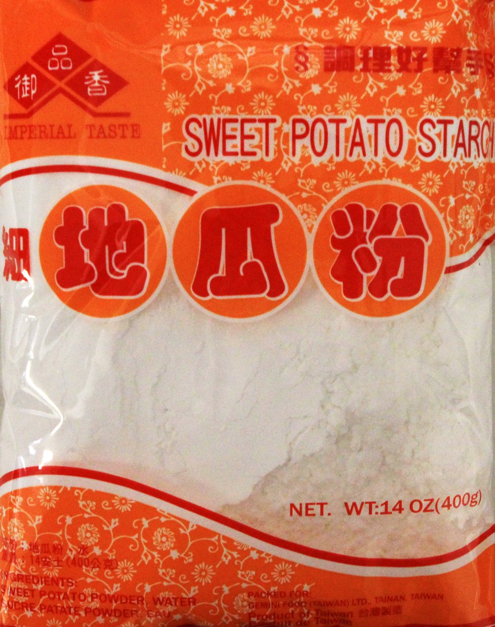 Imperial Taste Sweet Potato Starch 14oz packaging, a versatile gluten-free thickener.