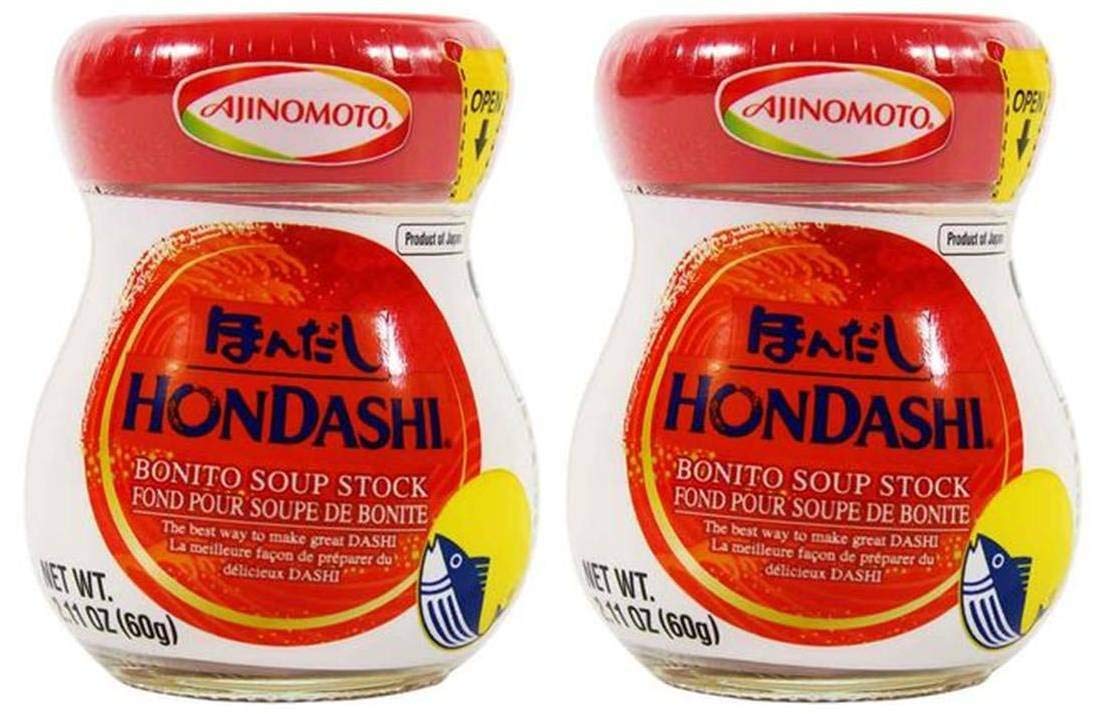 Importfood Hon Dashi bonito stock bottles for quick umami broth in soups.