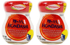 Importfood Hon Dashi bonito stock bottles for quick umami broth in soups.