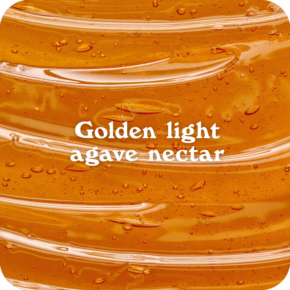 IN THE RAW Light Agave Nectar bottle highlighting organic, vegan sweetness for coffee.