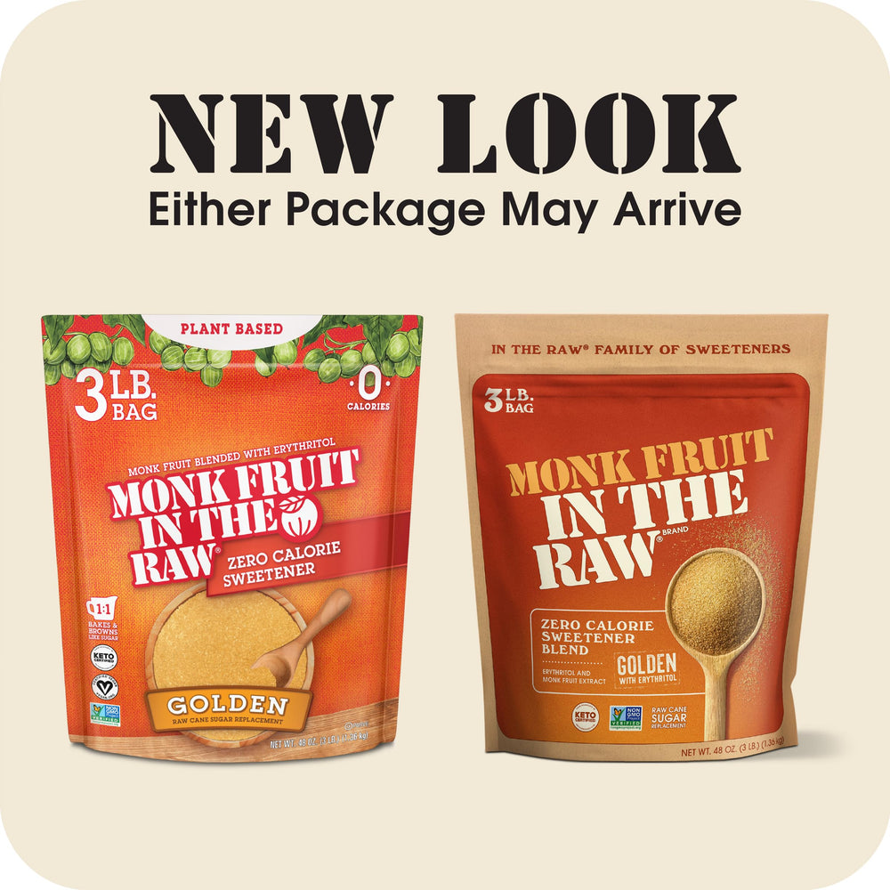 IN THE RAW Monk Fruit used in baking for zero-calorie flavor.