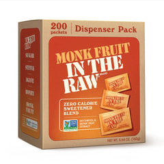 IN THE RAW Monk Fruit Packets dissolve in coffee for zero-calorie sweetness