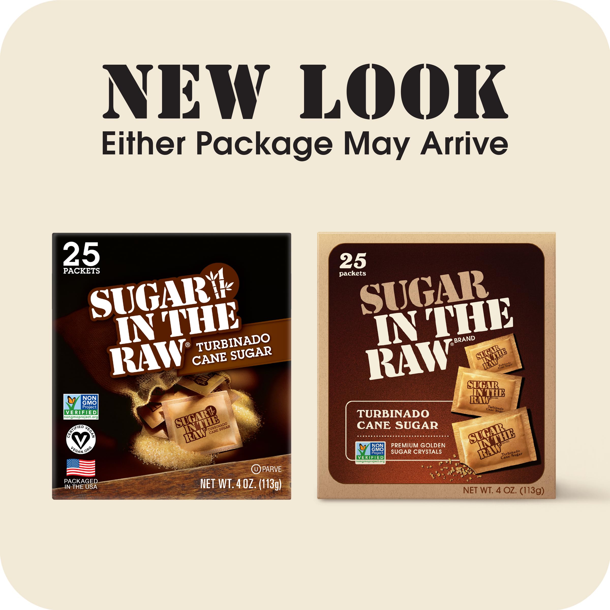 Non-GMO Project Verified, vegan, kosher, gluten-free icons for IN THE RAW.