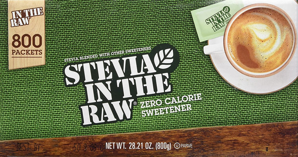 IN THE RAW Stevia Original 800-count packets for zero-calorie sweetness in coffee or tea