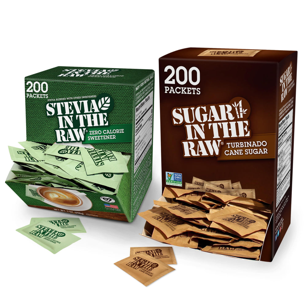 IN THE RAW sugar-turbinado-packets deliver rich molasses flavor for coffee and tea.