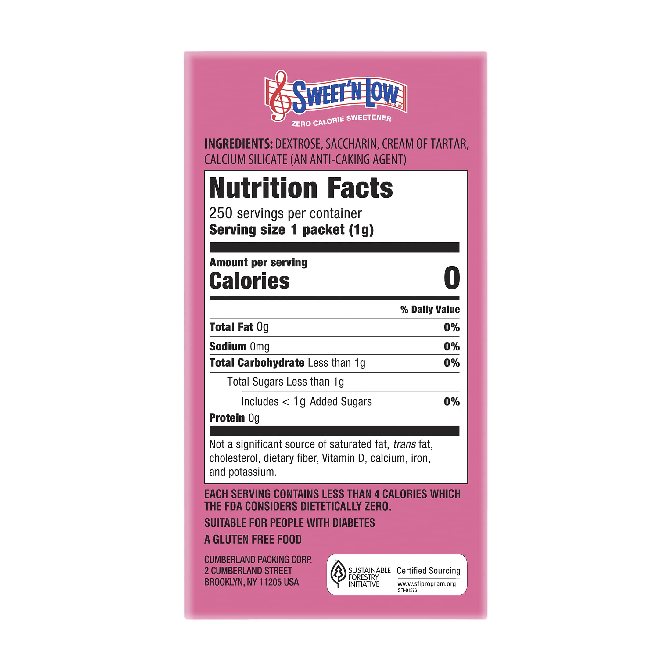 IN THE RAW Sweet'N Low packaging closeup shows compact, travel-friendly packets.