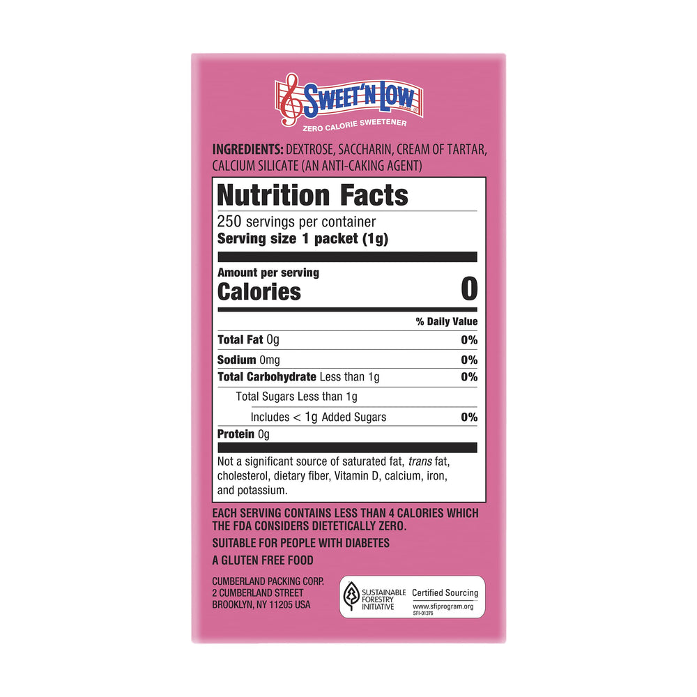 IN THE RAW Sweet'N Low packaging closeup shows compact, travel-friendly packets.