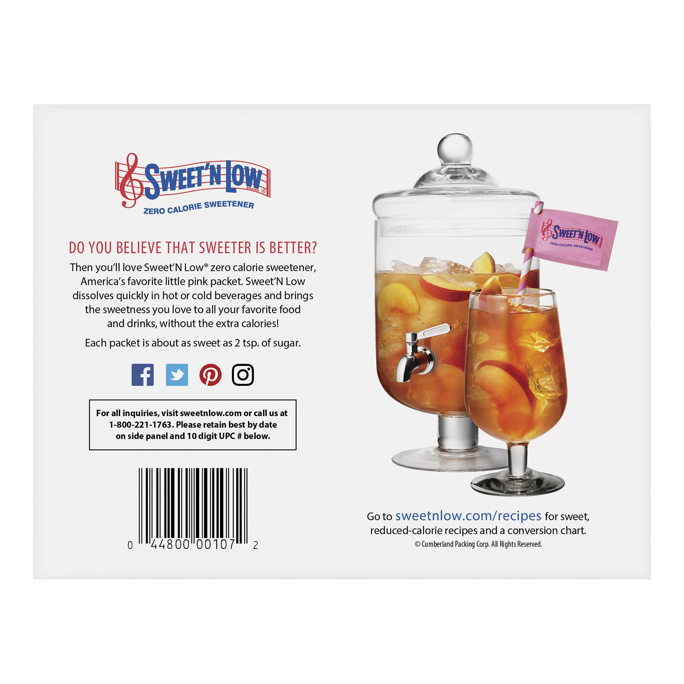 IN THE RAW Sweet'N Low packets dissolving in a cup of coffee for smooth flavor.
