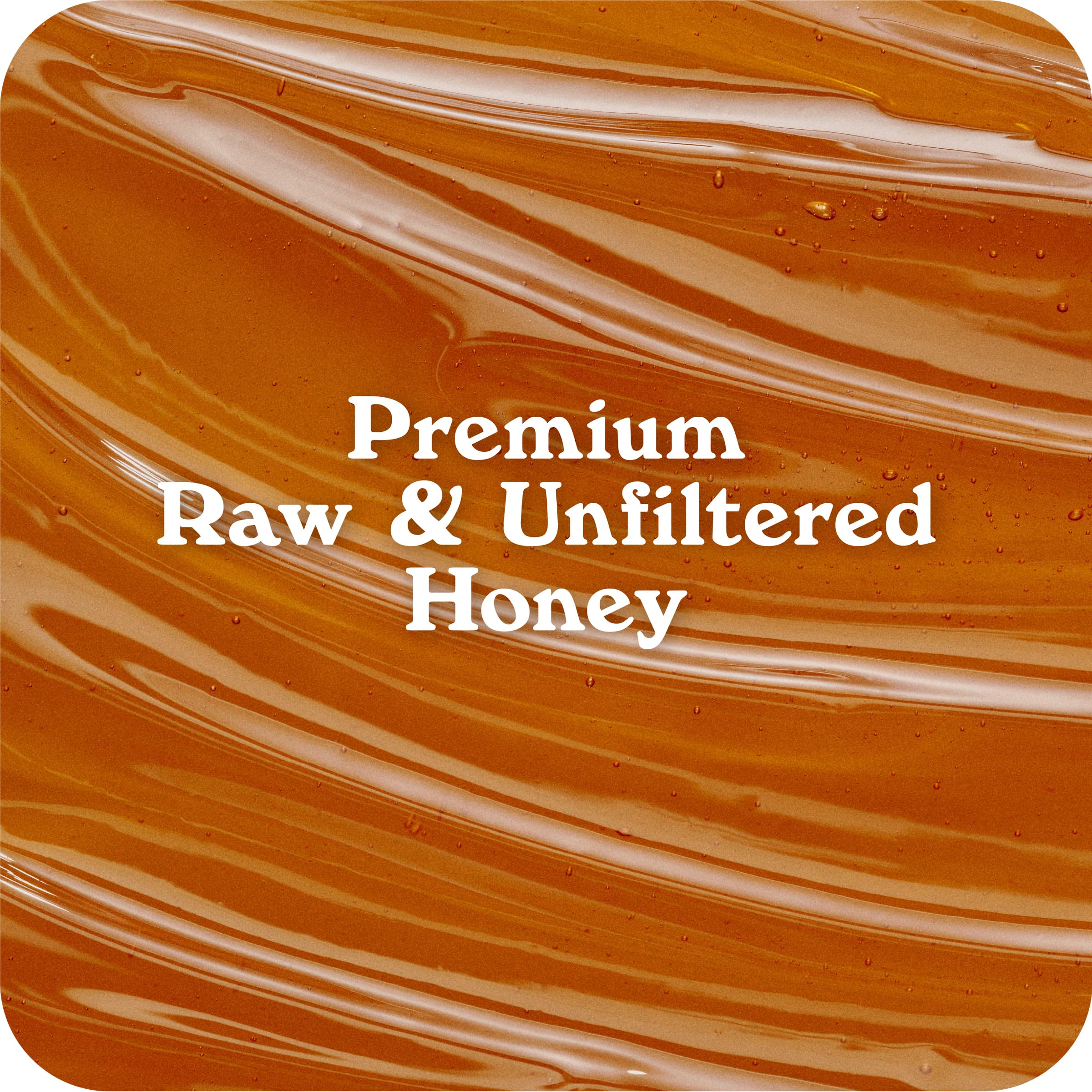 IN THE RAW wildflower honey closeup showing amber color and floral aroma.