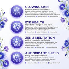 Incas butterfly pea flower loose tea, rich antioxidants for flavor