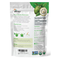 Incas by Asiya Life soursop leaves closeup with natural texture for infusion