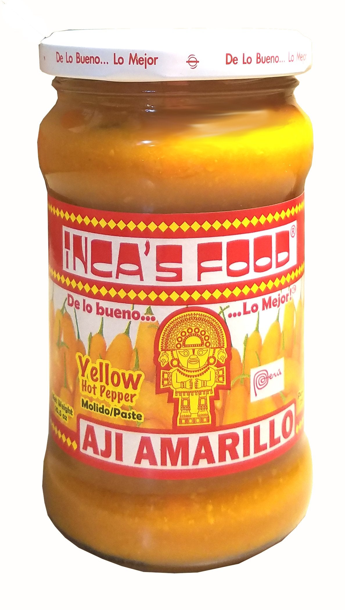 Inca's Food Aji Amarillo paste in a jar adds color and heat to Peruvian rice and soups.