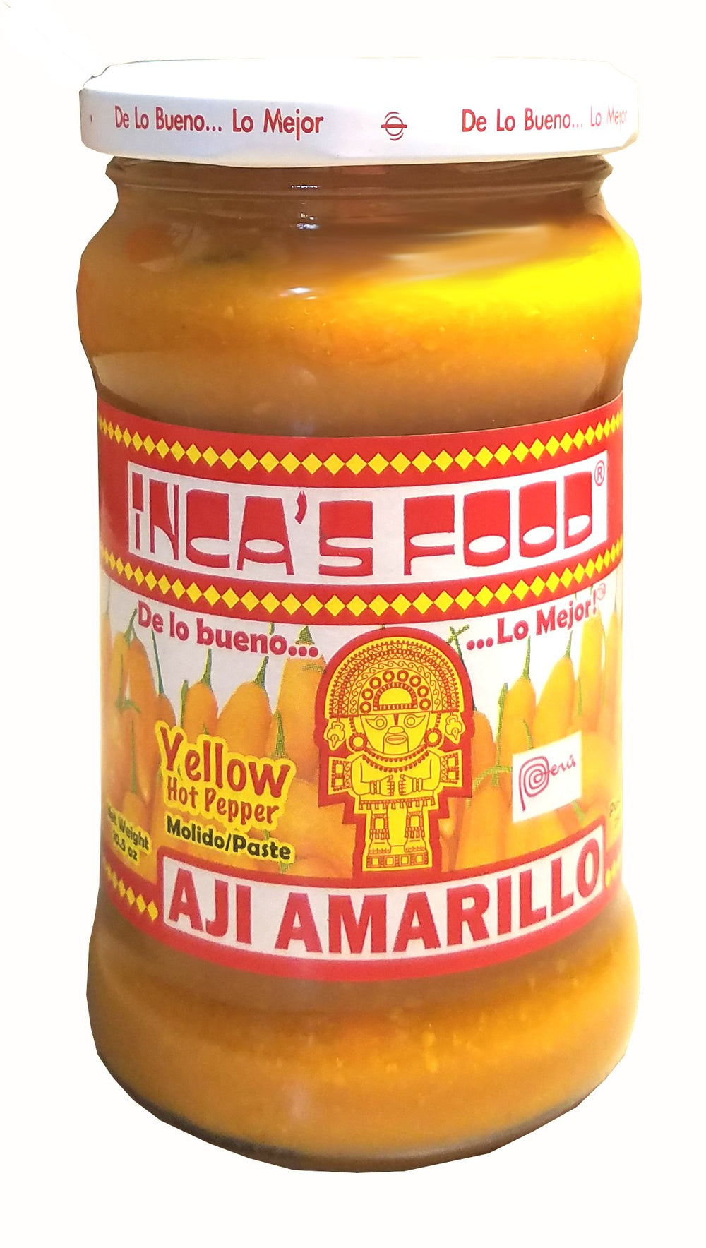 Inca's Food Aji Amarillo paste in a jar adds color and heat to Peruvian rice and soups.
