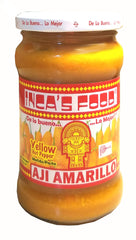 Inca's Food Aji Amarillo paste in a jar adds color and heat to Peruvian rice and soups.