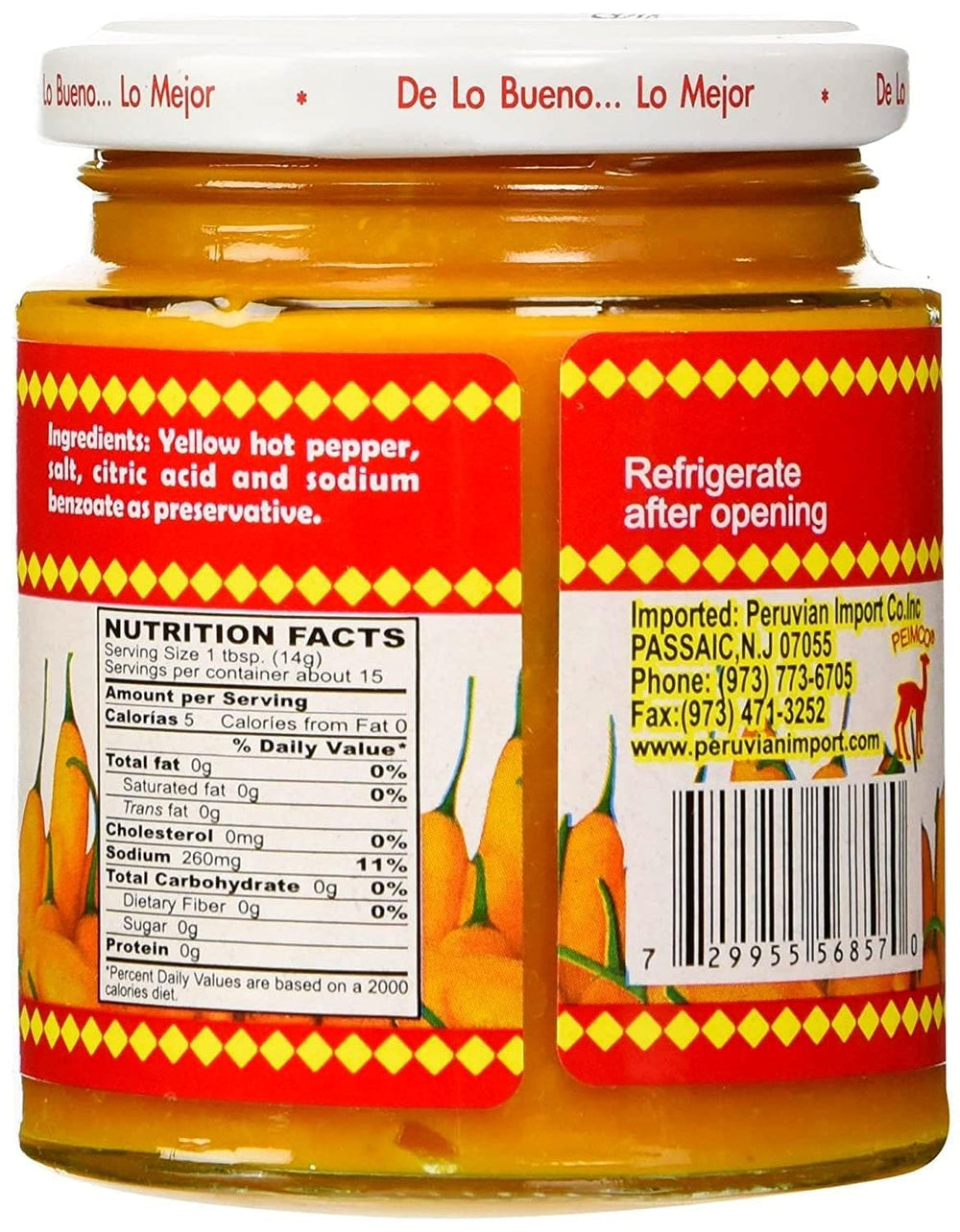 Inca's Food Aji Amarillo paste with spoon, ideal for quick stirs into stews.