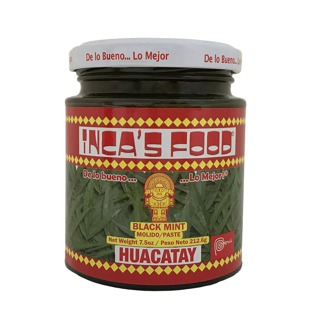 Inca's Food Huacatay paste in a jar enhances sauces with bright herb flavor.