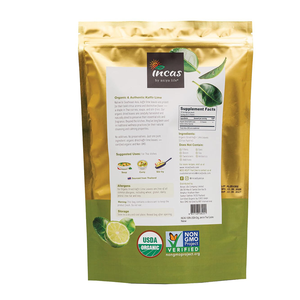 Incas Kaffir lime leaves aroma fills the kitchen