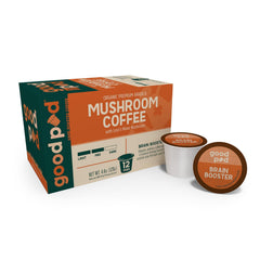 INDEPENDENCE COFFEE CO goodPOD brain booster cups with Lions Mane for focused mornings.