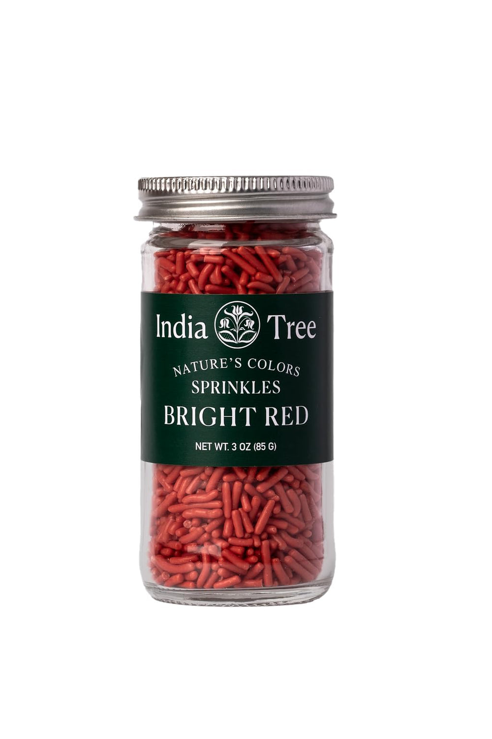 India Tree Bright Red Sprinkles on finished desserts with bright color