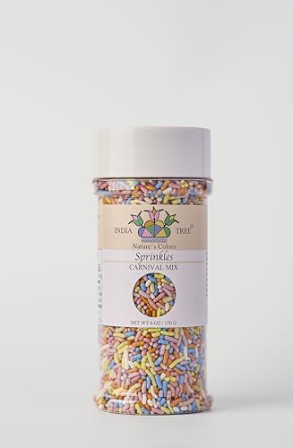 India Tree pastel rainbow sprinkles close-up showing soft colors
