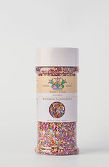 India Tree Rainbow Nonpareils on cookies highlight a natural seven-color finish.