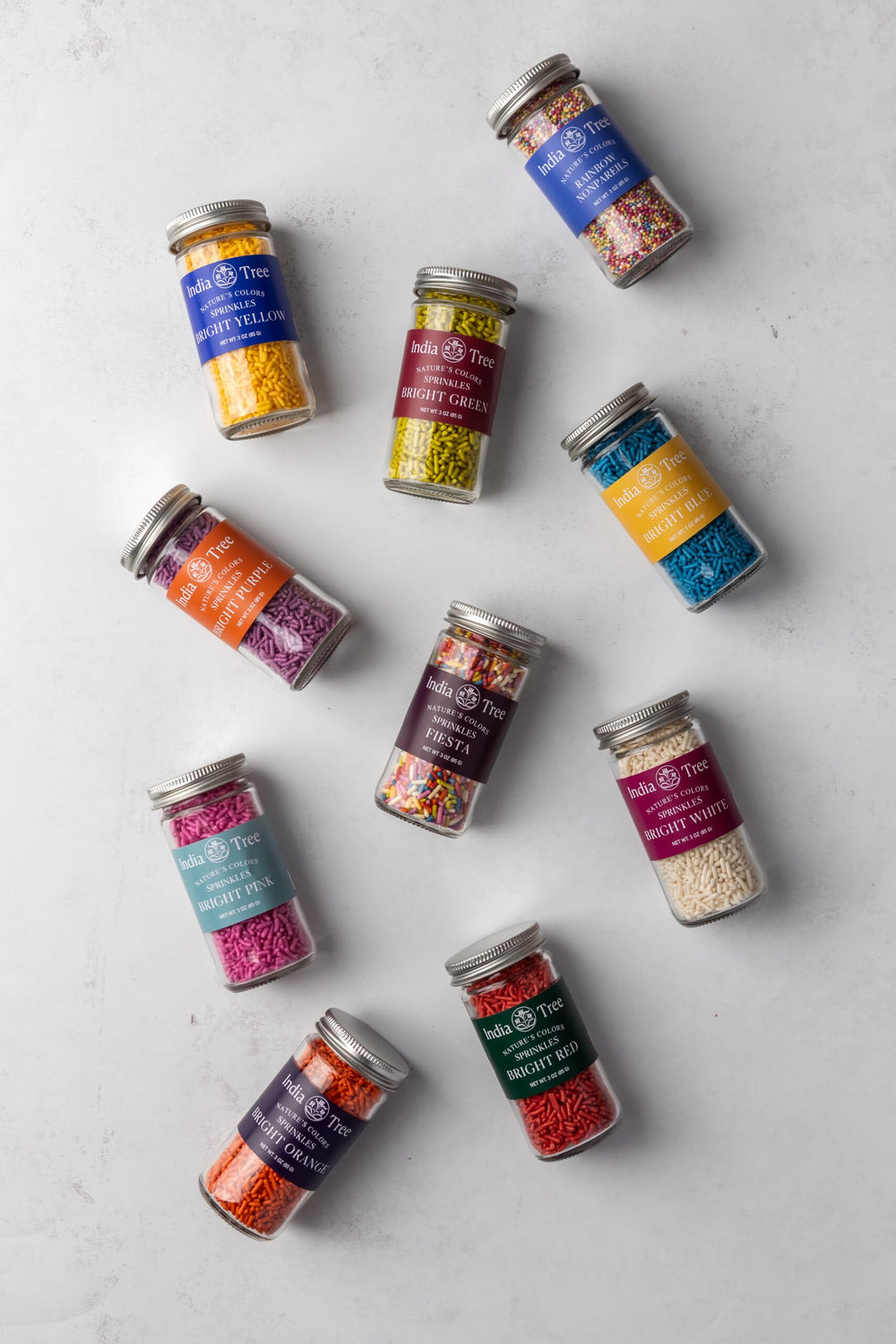 India Tree sprinkles decorate cookies and cakes with allergen-free, eye-catching color.