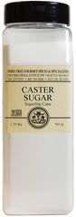 India Tree superfine caster sugar in a 1.75 lb bag for smooth batters