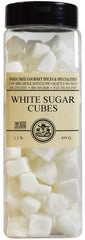 India Tree white sugar cubes pack close up, premium non-GMO sweetness.