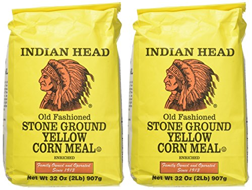 Indian Head 2 lb bag corn meal for regular home use.