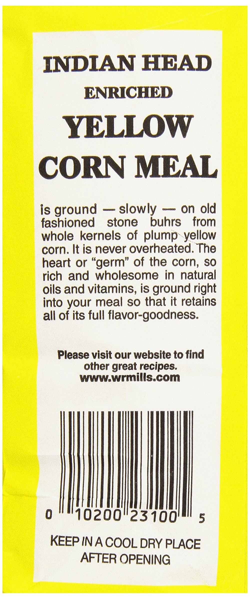Indian Head Yellow Corn Meal measuring cup scene for precise batter and portions