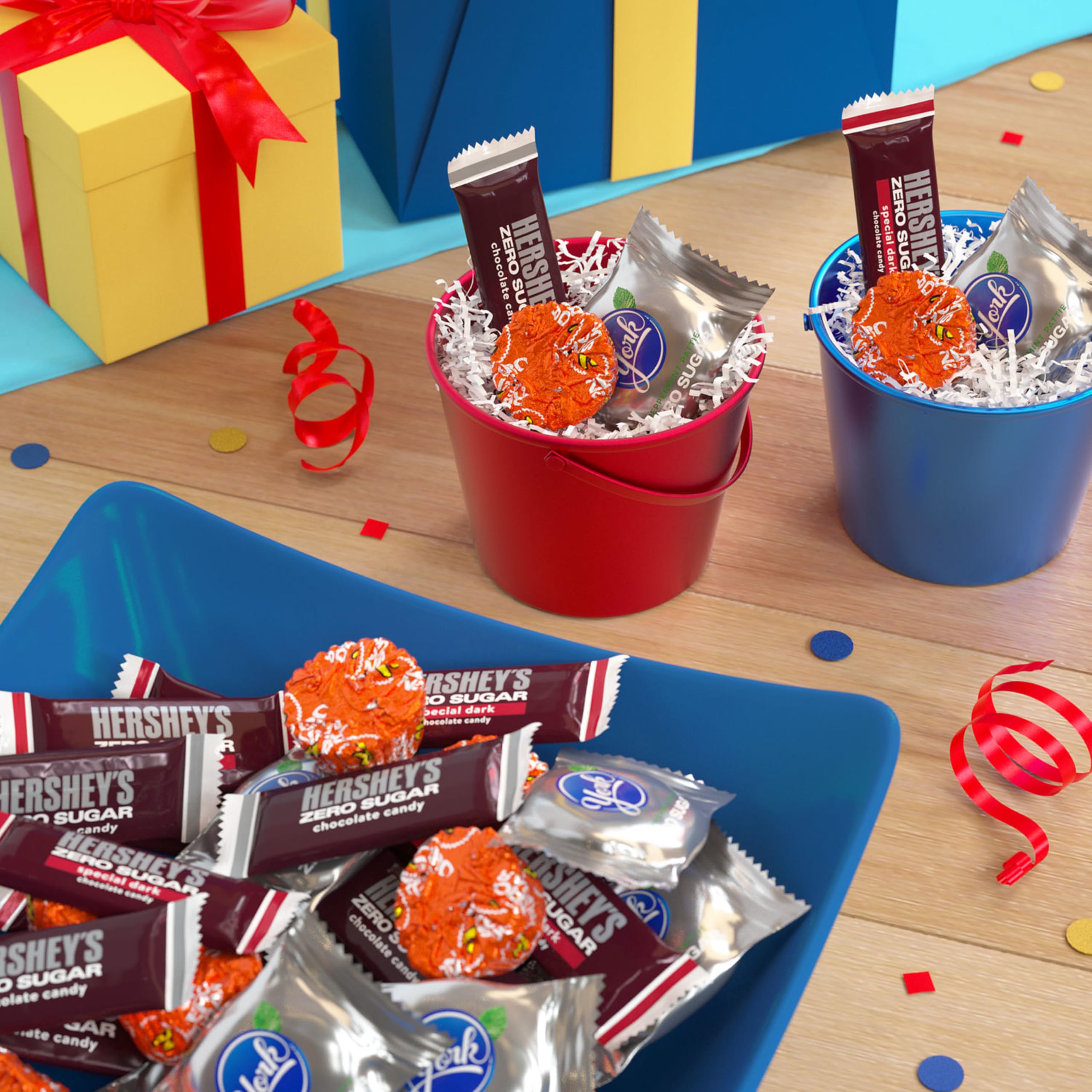 Individually wrapped candies for easy sharing and on-the-go enjoyment