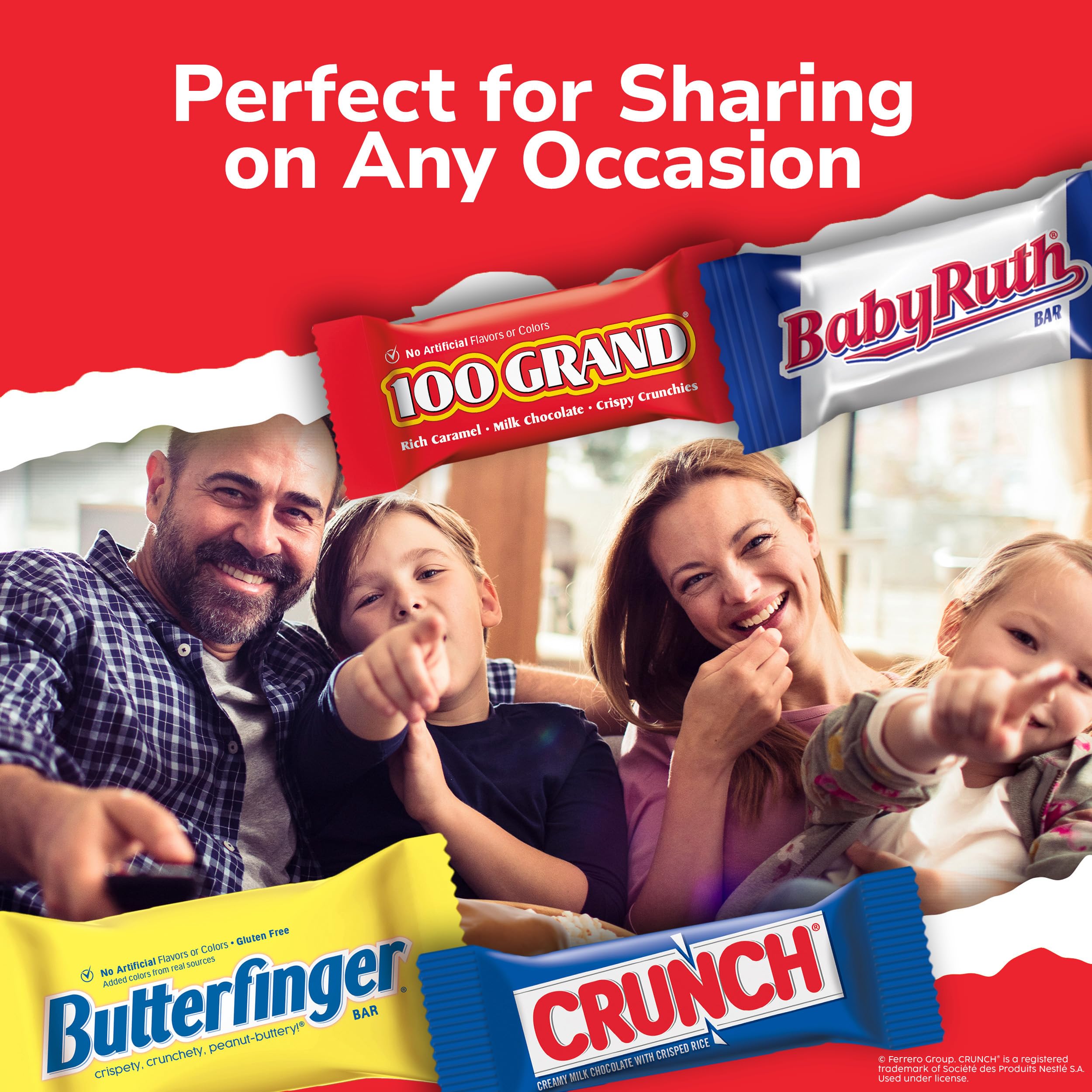 Individually wrapped mini-bars closeup for grab-and-go snacks.