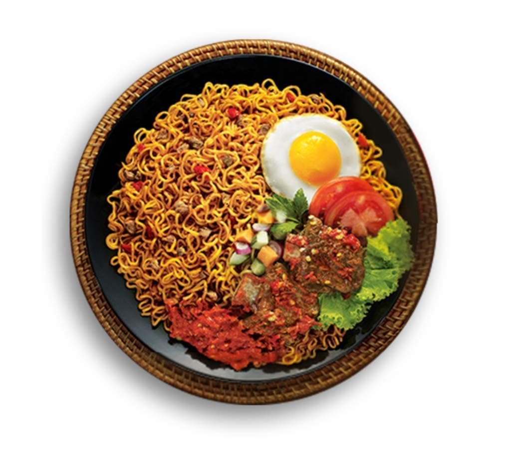 Indomie Mi Goreng packets opened for quick, convenient meals.