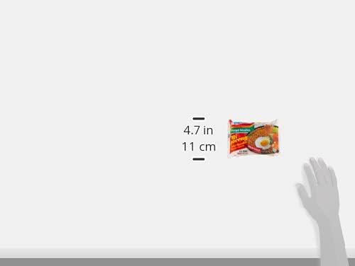 Finished Indomie Mi Goreng served in a bowl with fragrant aroma.