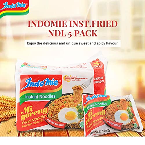 Indomie Mi Goreng served in a bowl with street-food vibe.