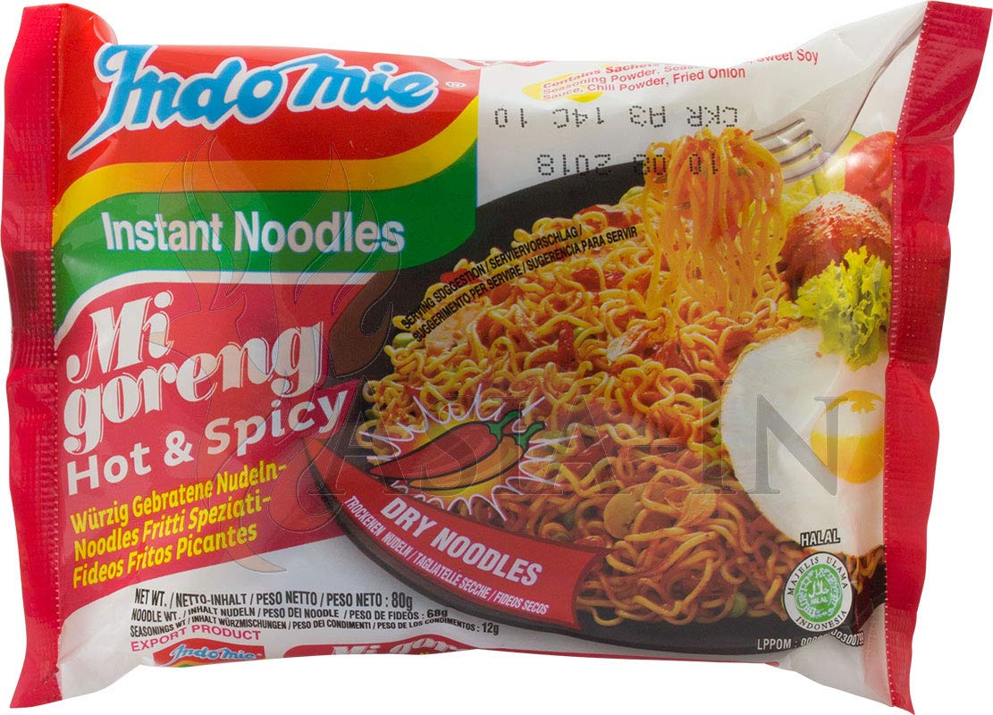 Indomie Mi Goreng noodles pack ready for quick stir-fry and flavorful spice.